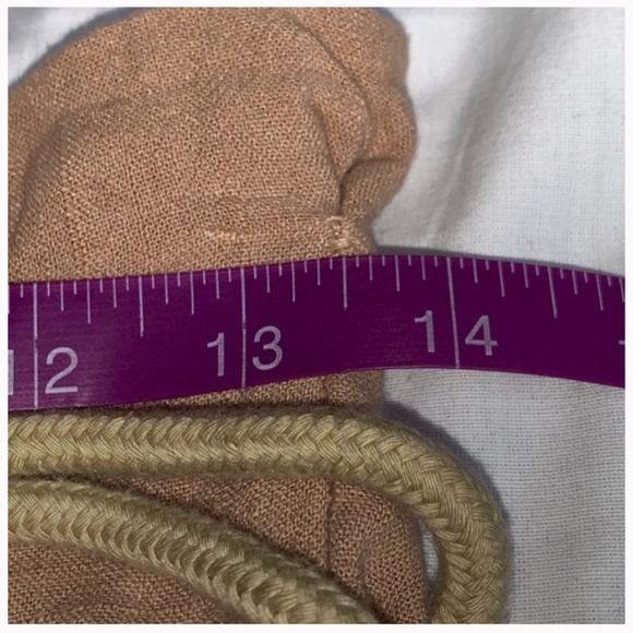 Papaya Boho Rope Belt Linen Tan Pants Small - Picture 5 of 6